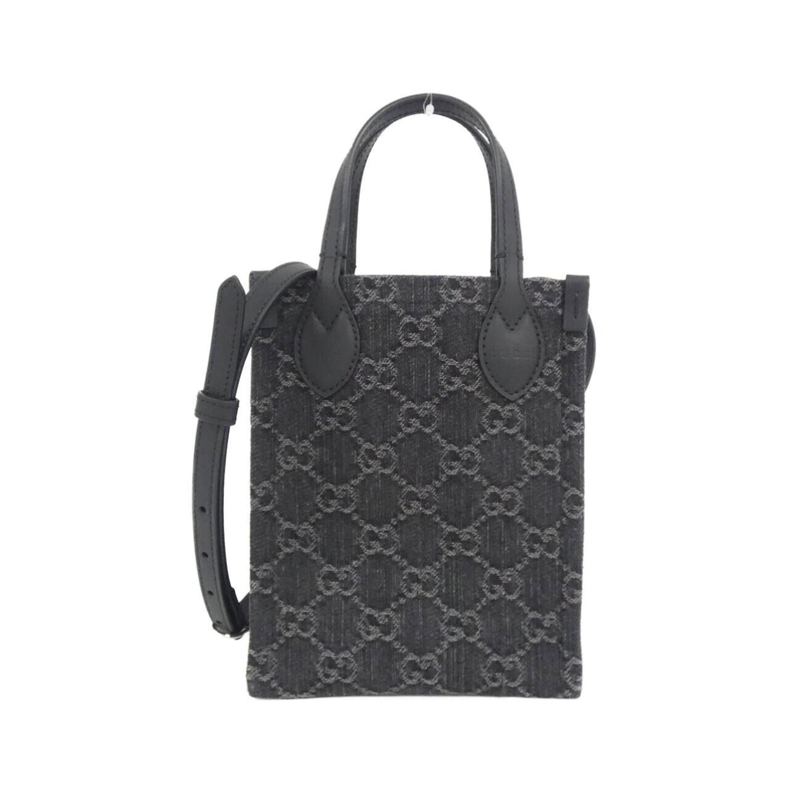 Handbag Denim: Handbag Denim Handbag Denim in Black and Gray. Made from high-quality denim, this Gucci Ophidia handbag boasts a sleek black and gray color combination. With its sturdy 200g weight and adjustable stra