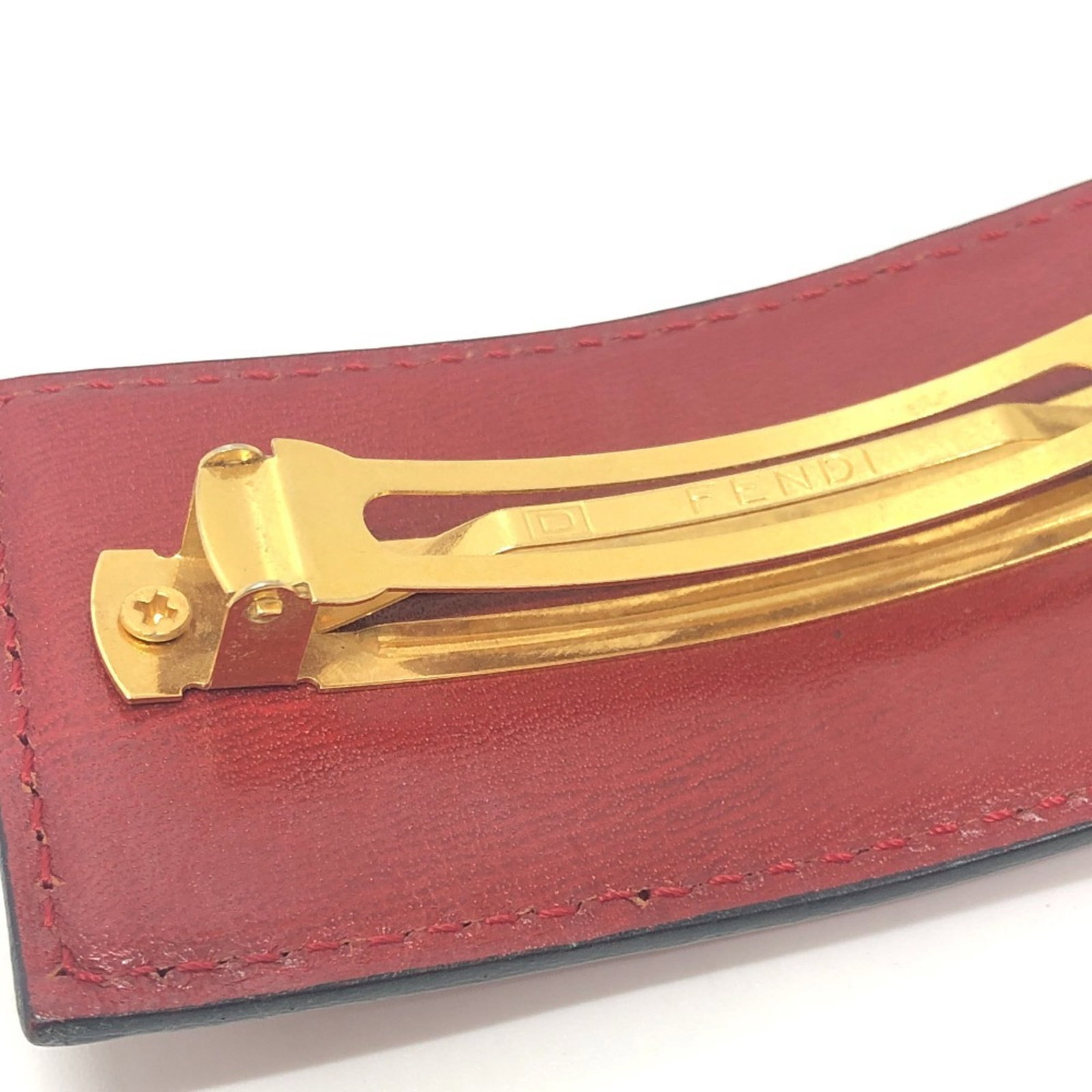 Fendi leather barrette - 3