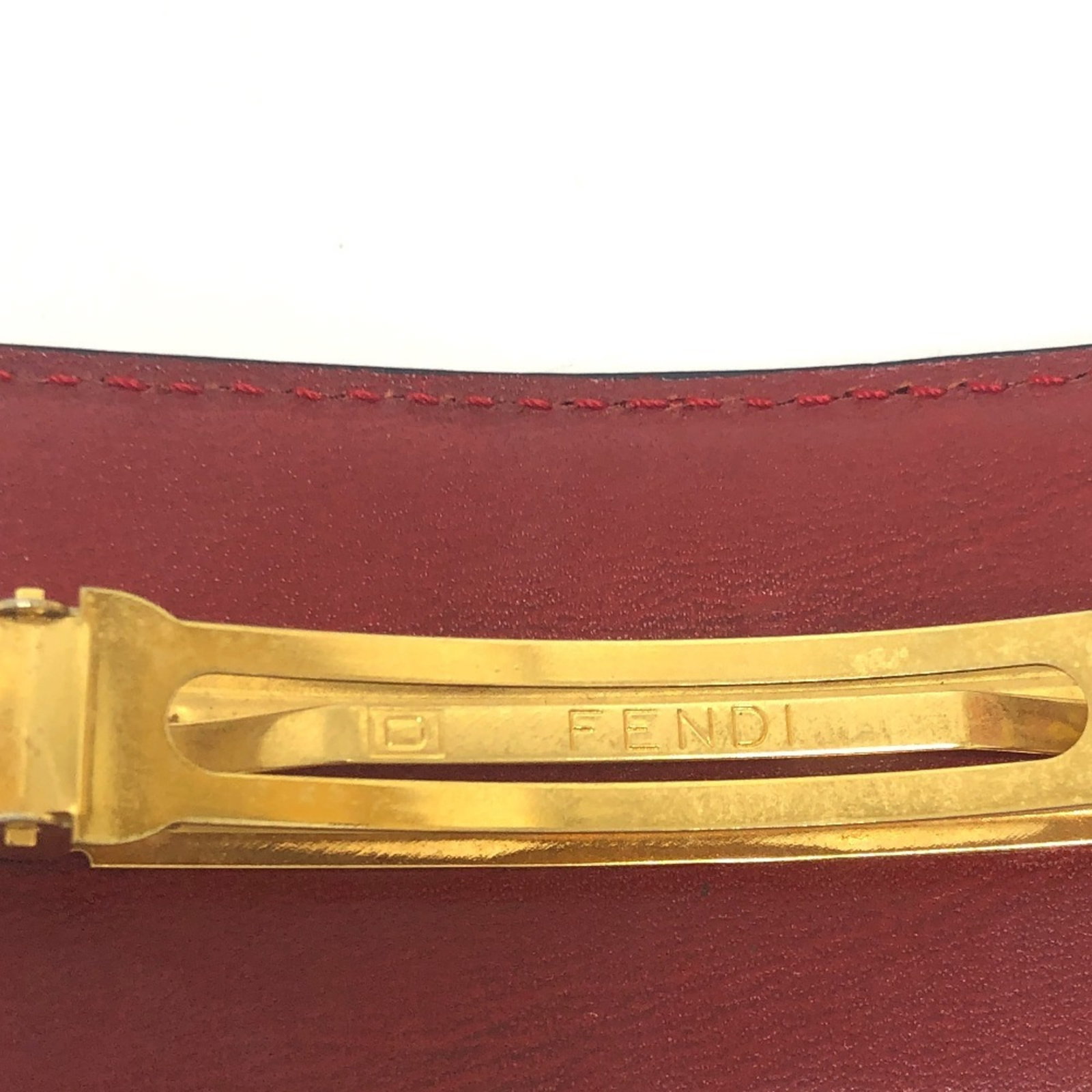 Fendi leather barrette - 4