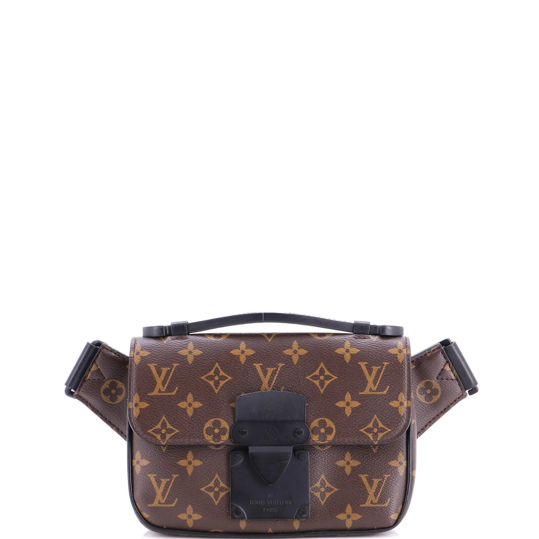 Louis Vuitton S Lock Sling Bag Canvas Macassar Monogram: Louis Vuitton S Lock Sling Bag Canvas Macassar Monogram Brown Louis Vuitton S Lock Sling Bag with Monogram Canvas Exterior, featuring a classic belt bag design and signature Macassar pattern.