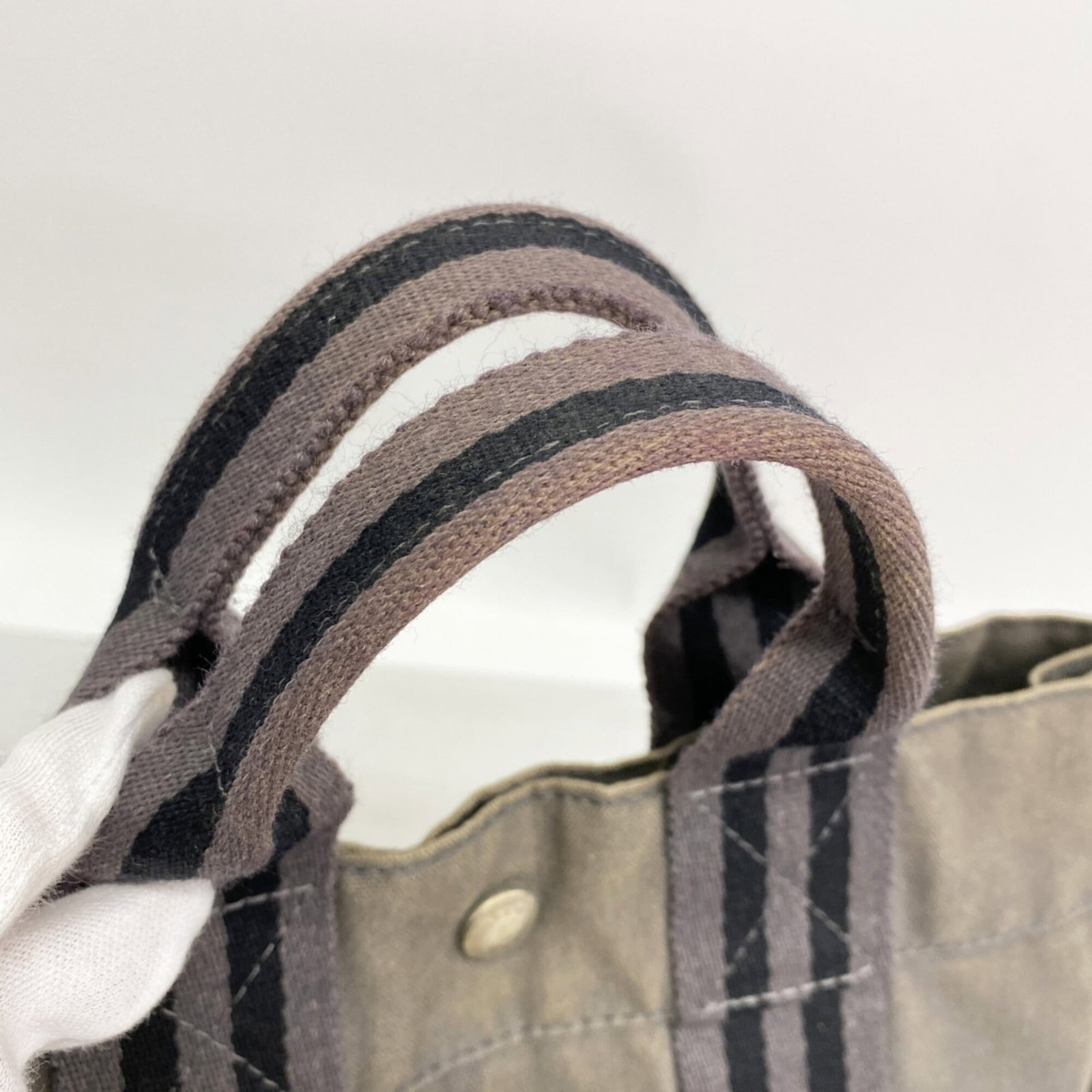 Canvas Hermes Tote Bag - 9