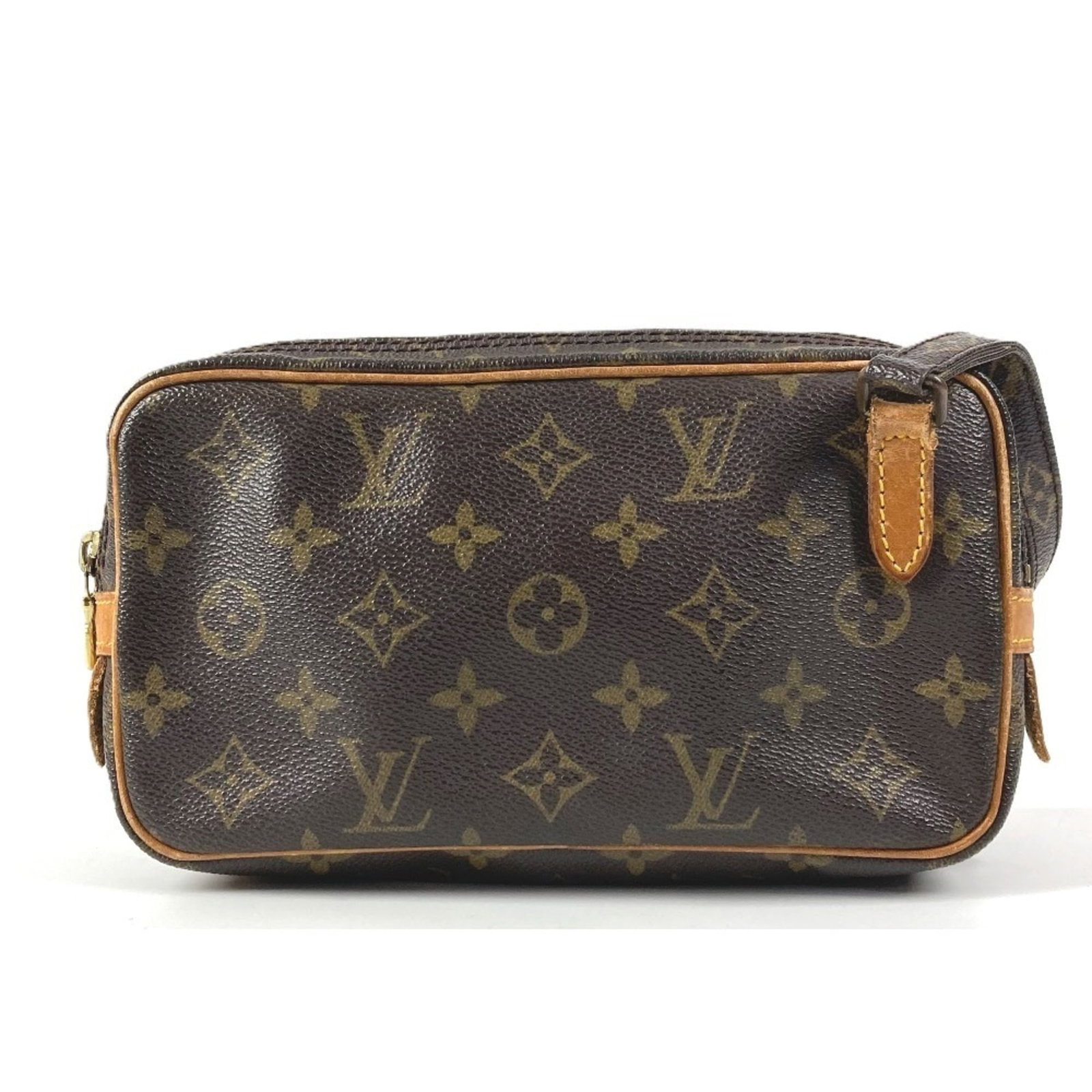 Louis Vuitton Monogram Pochette Shoulder Bag: Louis Vuitton Monogram Pochette Shoulder Bag Monogrammed elegance in a compact package. This Louis Vuitton Monogram Pochette Shoulder Bag boasts the iconic brand's signature monogram pattern, crafted
