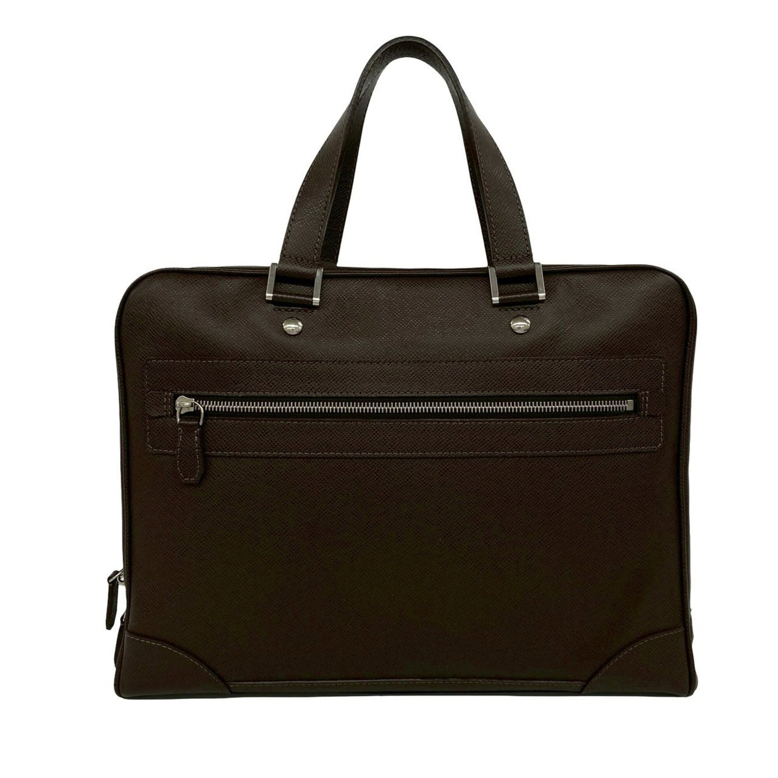 Louis Vuitton leather handbag briefcase: Louis Vuitton leather handbag briefcase Brown leather briefcase with classic Louis Vuitton design, featuring a timeless combination of style and functionality. Made from high-quality leather, this