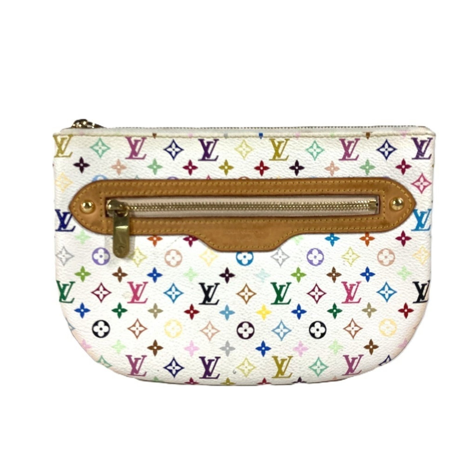 Louis Vuitton bag pochette pouch monogram multicolore clutch: Louis Vuitton bag pochette pouch monogram multicolore clutch Monogram multicolore design adds visual interest to this Louis Vuitton pochette pouch clutch. Made from high-quality materials, its compact