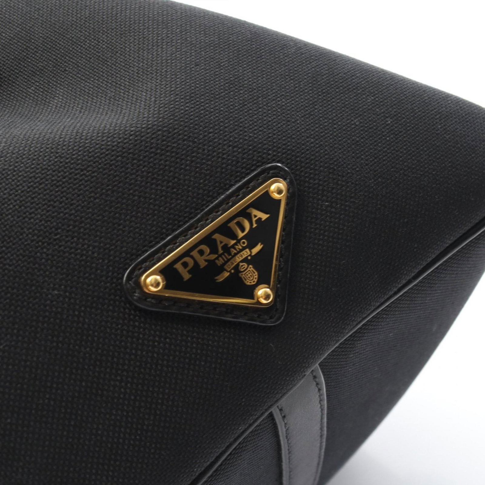 Canvas Leather Prada Handbag - 5