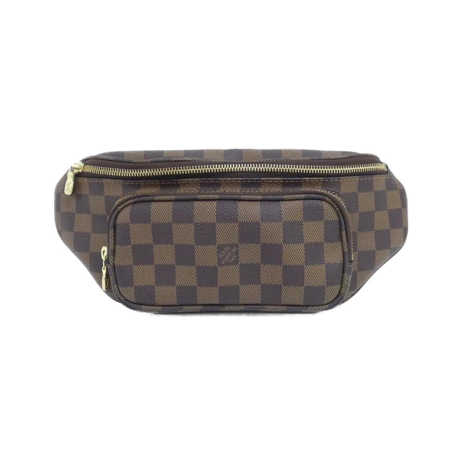 Shoulder bag coated canvas by Louis Vuitton: Shoulder bag coated canvas by Louis Vuitton Coated canvas by Louis Vuitton, featuring Ebene color and gold hardware, this shoulder bag boasts a classic design with a durable construction. Measuring 15