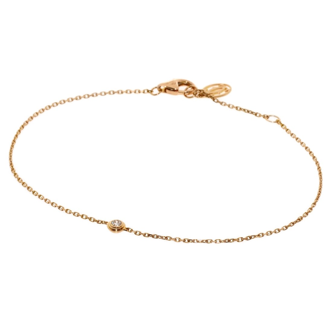 Cartier Damour Diamant Lger Mini Diamond Bracelet K18 Pink Gold: Cartier Damour Diamant Lger Mini Diamond Bracelet K18 Pink Gold Cartier's Damour Diamant Lger Mini Diamond Bracelet shines in K18 pink gold, its delicate design adorned with diamonds. The bracelet's e