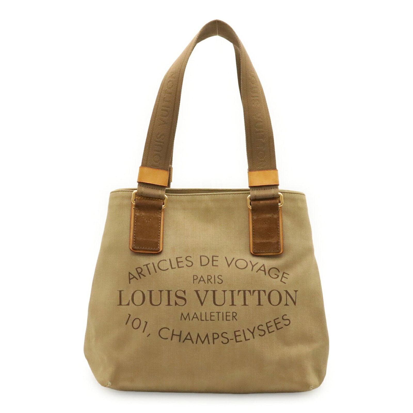 Canvas tote bag from Louis Vuitton: Canvas tote bag from Louis Vuitton Canvas tote bag from Louis Vuitton, featuring the iconic brand's signature style with a beige and khaki color combination. This stylish shoulder bag measures 28cm x 
