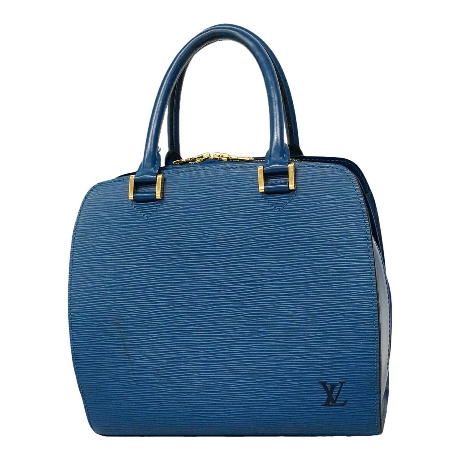 Louis Vuitton Handbag: Louis Vuitton Handbag Toledo blue Louis Vuitton handbag with classic design, measuring 23cm x 24.5cm x 11cm. This stylish bag features a timeless combination of color and craftsmanship, making it a