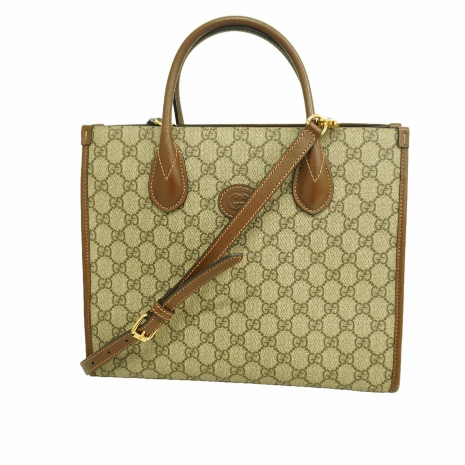 PVC Bag Tote by Gucci: PVC Bag Tote by Gucci PVC Bag Tote by Gucci - A stylish and modern tote bag made from high-quality PVC material, featuring a sleek brown color and gold hardware accents. Measuring 27cm x 31cm x 13cm, 