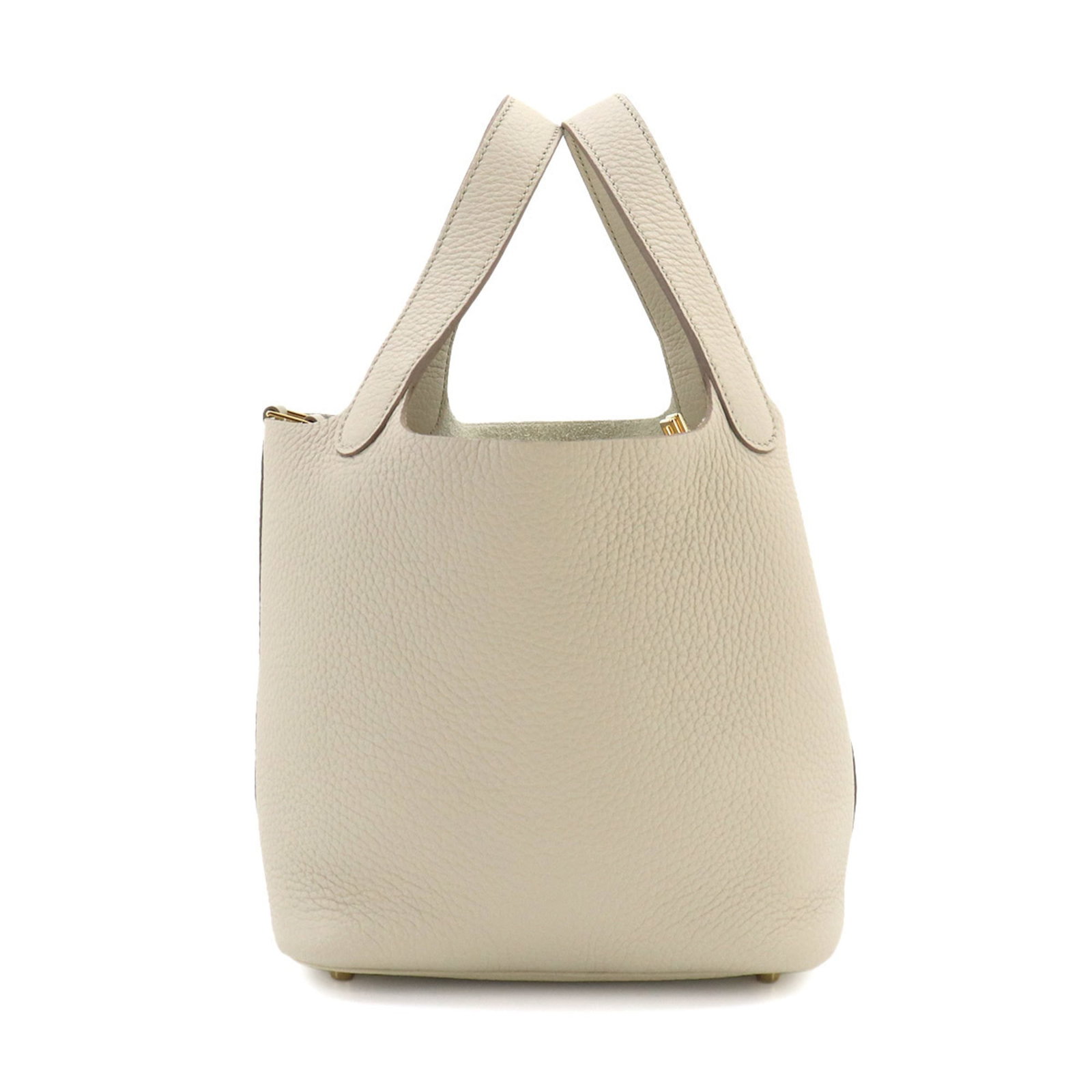 Piko Handbag Leather: Piko Handbag Leather White Piko handbag made from high-quality leather, featuring a compact size and sleek design. The bag's white color provides a crisp and modern look, while its French origin adds 