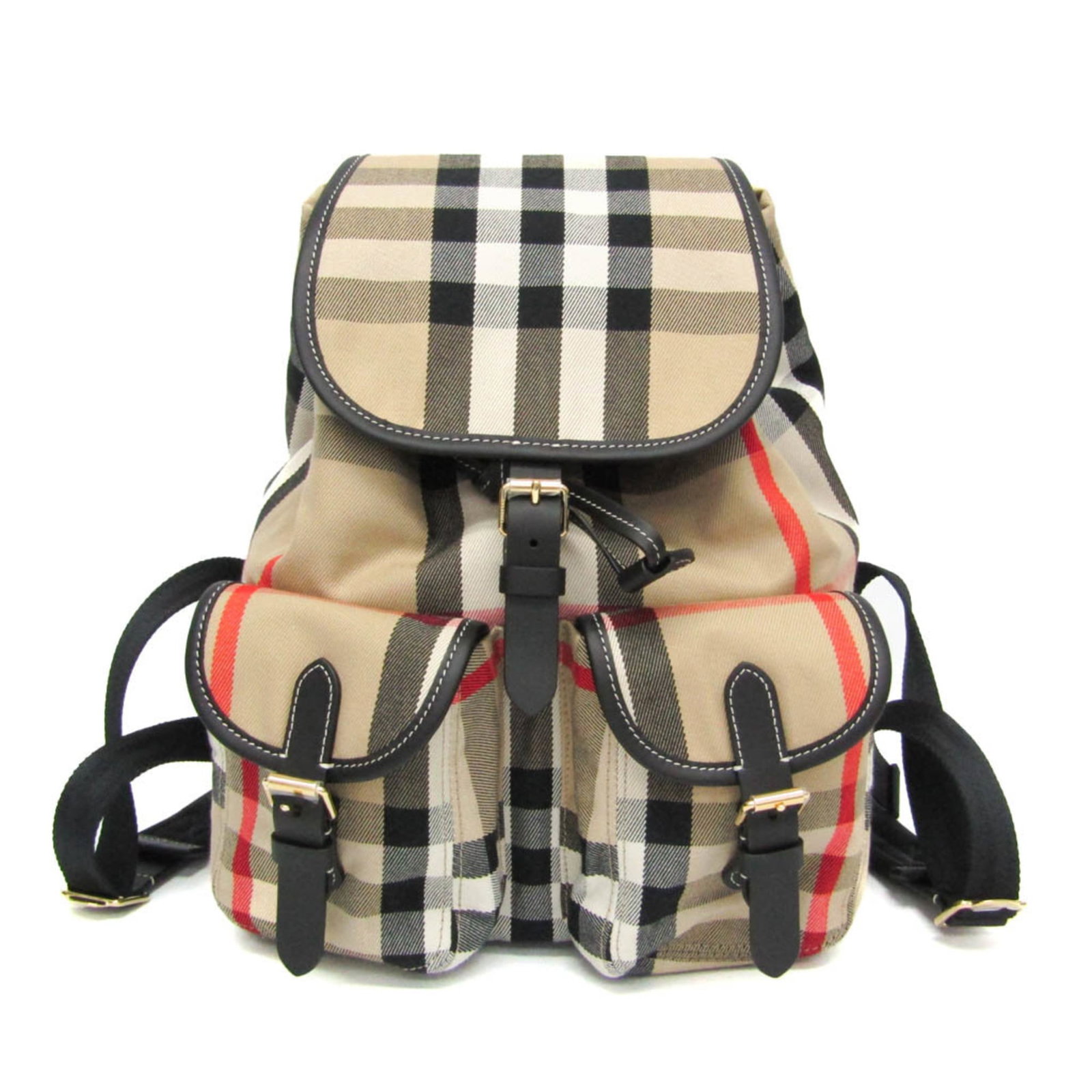 Burberry Backpack Cotton Canvas Leather: Burberry Backpack Cotton Canvas Leather Cotton canvas and leather construction gives this Burberry backpack its unique blend of style and durability. The classic checked pattern adds a touch of