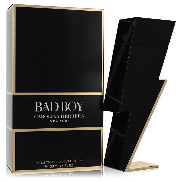Bad Boy by Carolina Herrera Eau De Toilette Spray 3.4 oz: Bad Boy by Carolina Herrera Eau De Toilette Spray 3.4 oz Bad Boy by Carolina Herrera Eau De Toilette Spray is a spicy oriental fragrance for men, featuring a piquant effusion of white and black