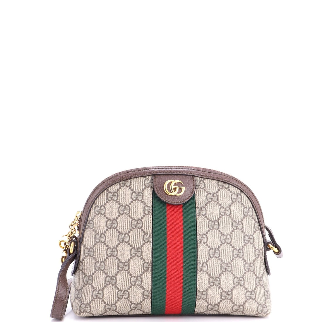Gucci Ophidia Dome Shoulder Bag GG Coated Canvas Small: Gucci Ophidia Dome Shoulder Bag GG Coated Canvas Small The Gucci Ophidia Dome Shoulder Bag GG Coated Canvas Small boasts a timeless design with a rich brown canvas exterior, complemented by satin blue