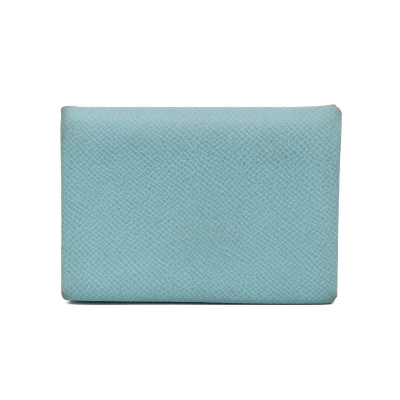 Hermes Card Case Epsom Leather: Hermes Card Case Epsom Leather The Hermes Calvi Duo Card Case Epsom Leather features a sleek design with a light blue color and snap fastener closure. Made from high-quality Epsom leather, it boasts