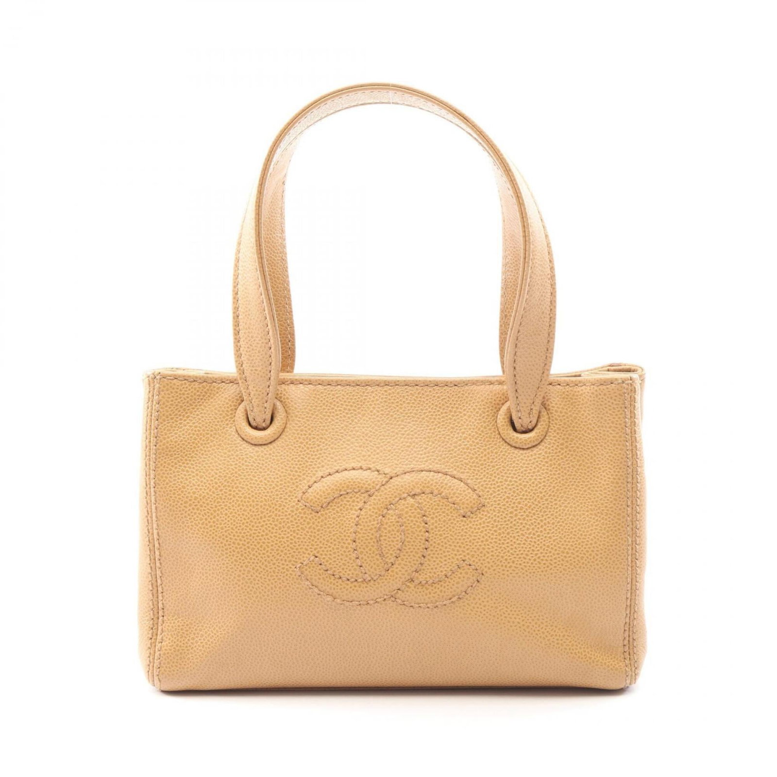 Leather Handbag Chanel: Leather Handbag Chanel This exquisite beige leather Chanel handbag boasts classic design and timeless elegance, measuring 16cm x 24cm x 8cm. Crafted from high-quality calfskin, its sleek silhouette