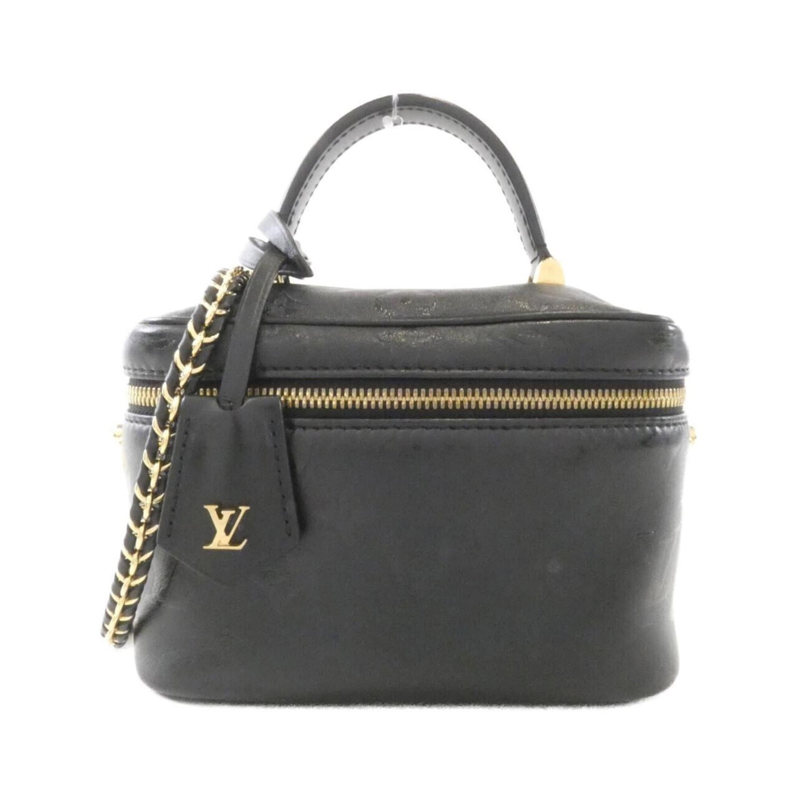 Louis Vuitton Handbag Leather: Louis Vuitton Handbag Leather Black Lamb Leather Louis Vuitton Handbag with Gold Hardware. Made from high-quality lamb leather, this classic handbag features a timeless design and elegant gold