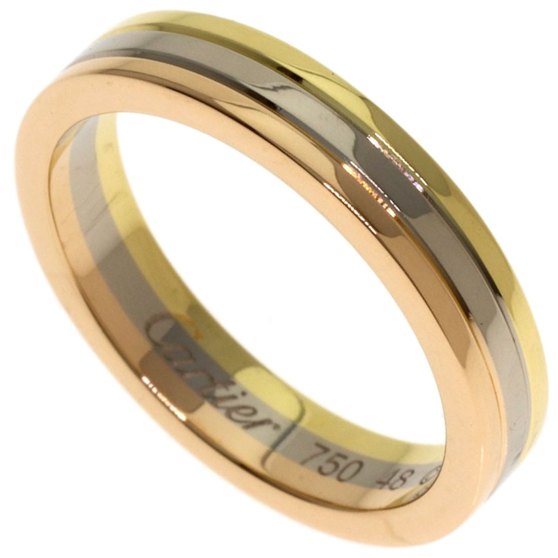 Cartier Three Colors # 48 Ring K18 Yellow Gold K18 White Gold: Cartier Three Colors # 48 Ring K18 Yellow Gold K18 White Gold Cartier Three Colors #48 Ring in K18 Yellow Gold and White Gold, available in size 4.5(US). This ring features a unique combination of