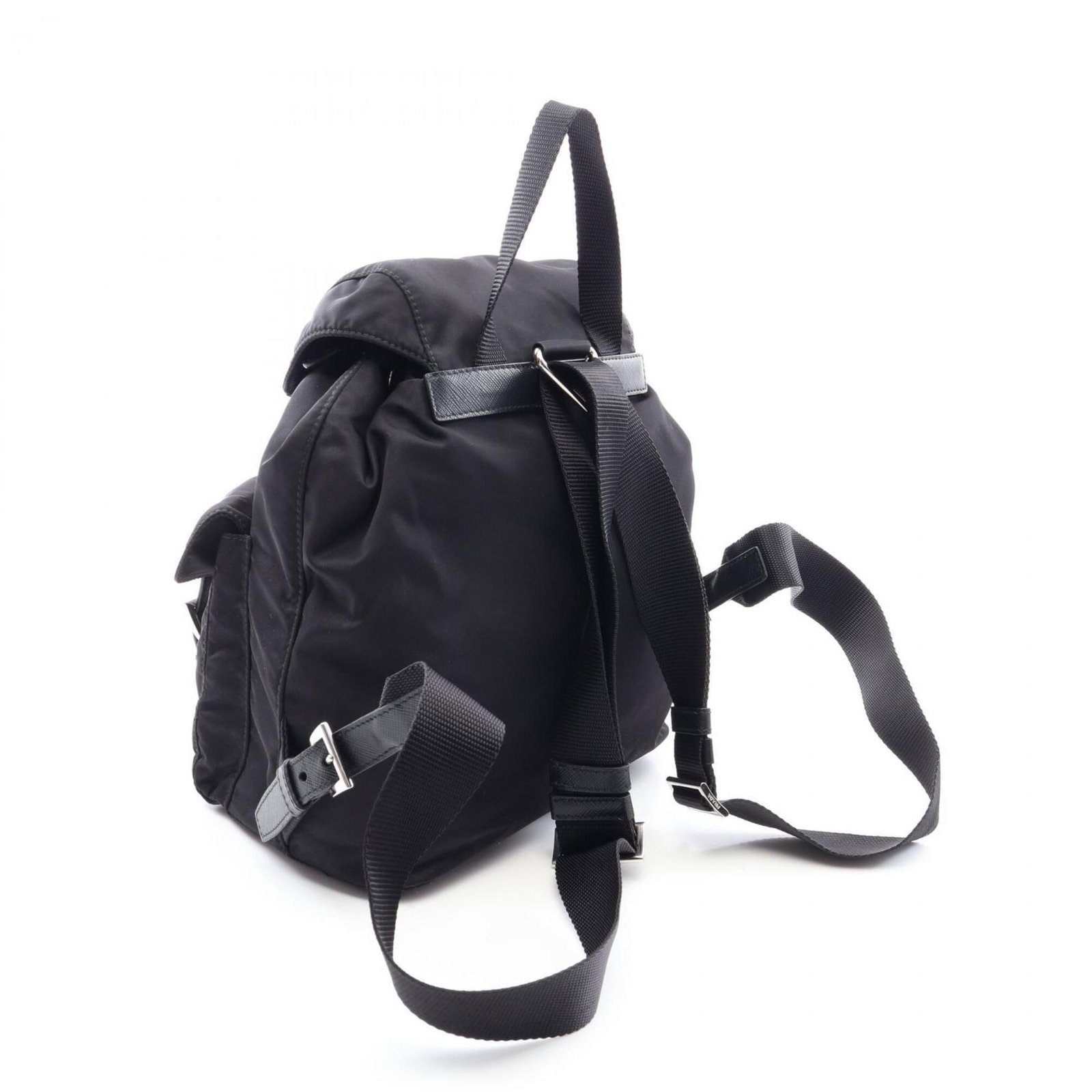 Nylon Leather Backpack Handbag - 2