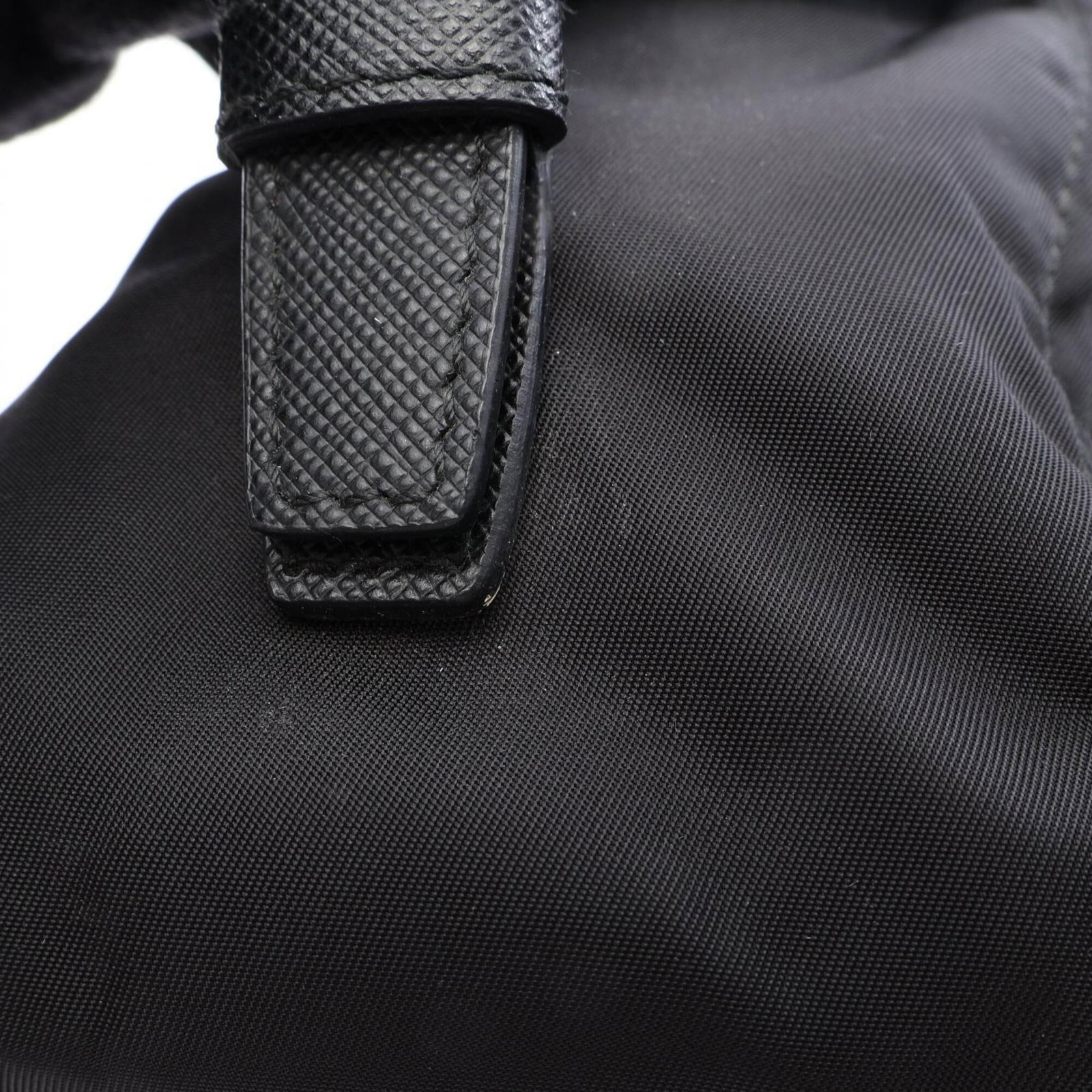 Nylon Leather Backpack Handbag - 5