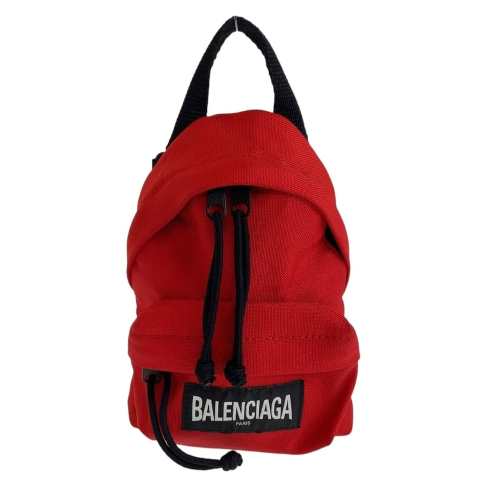 Shoulder Bag Nylon By Balenciaga: Shoulder Bag Nylon By Balenciaga Black and Red Nylon Pochette from Balenciaga. This shoulder bag features a sleek design with a compact size, measuring 16cm x 13cm x 5cm. Made from high-quality nylon