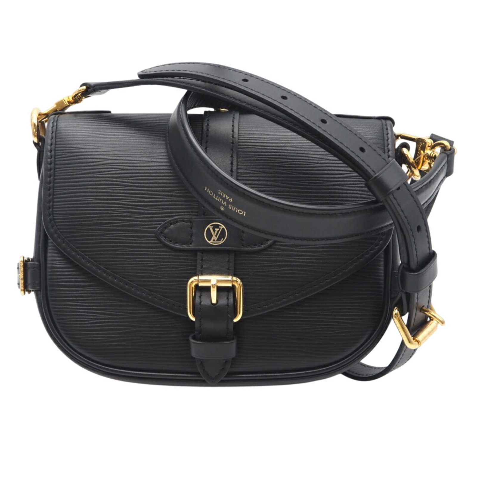 Shoulder bag from Louis Vuitton: Shoulder bag from Louis Vuitton Black Louis Vuitton shoulder bag with a classic flap closure, measuring 16cm x 20cm x 7cm and weighing 531g. The bag features an RFID-protected serial number on the