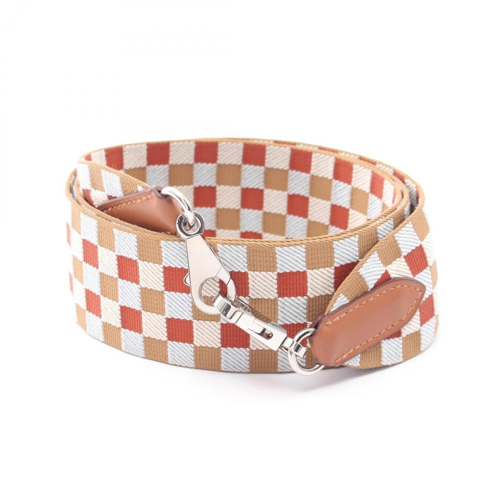 Swift leather strap by Hermes: Swift leather strap by Hermes Swift leather strap by Hermes, featuring a rich brown and multi-color design. Made from high-quality Swift leather, this stylish accessory measures 114cm in length. A dis