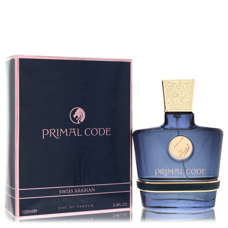 Primal Code by Swiss Arabian Eau De Parfum Spray 3.4 oz: Primal Code by Swiss Arabian Eau De Parfum Spray 3.4 oz Primal Code by Swiss Arabian Eau De Parfum Spray is a complex blend of elements, opening with fresh and spicy top notes of violet lead, cardamom