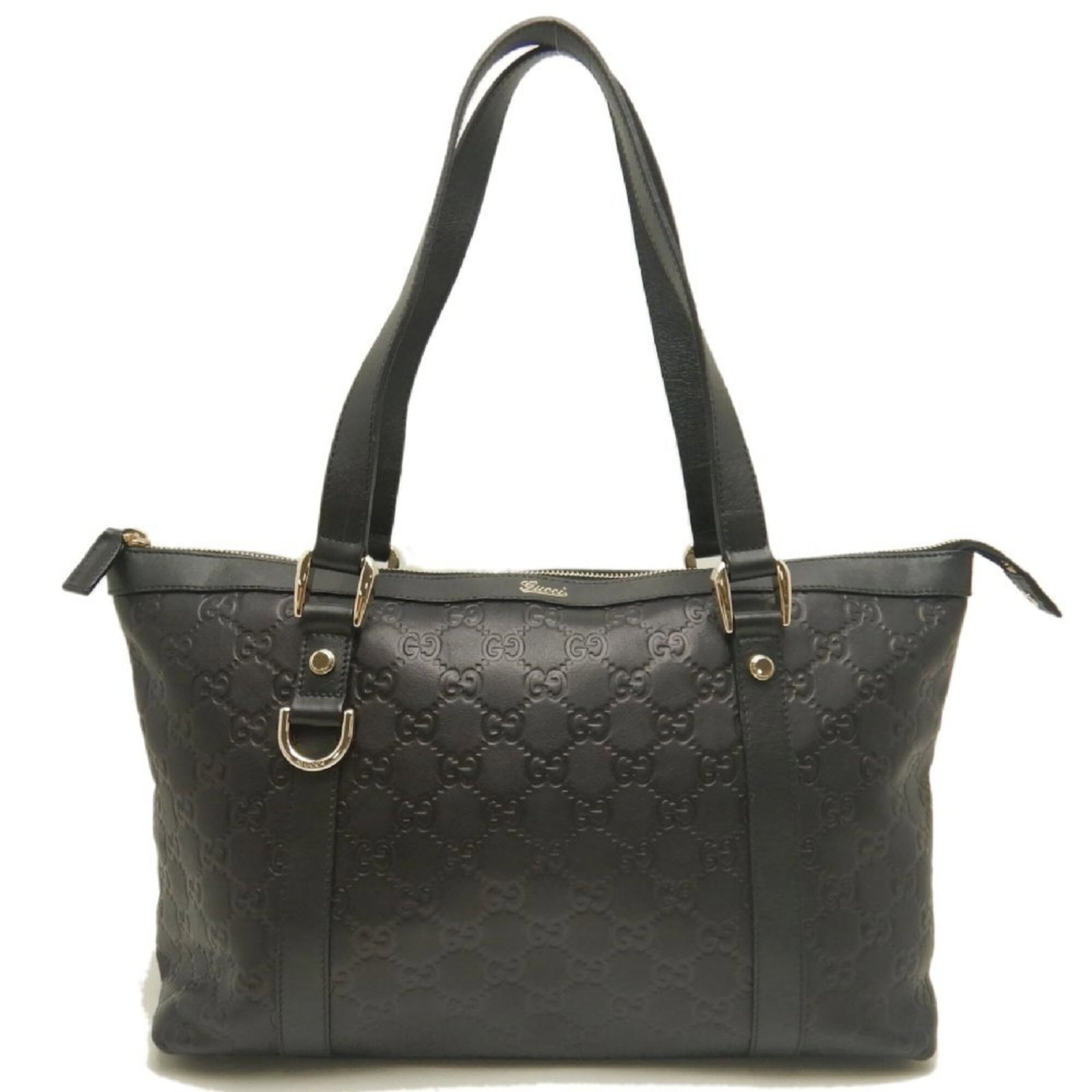 Gucci Tote Leather Bag: Gucci Tote Leather Bag Gucci Tote Leather Bag - A classic Italian design, this black leather tote bag features Gucci's signature style with clean lines and a timeless silhouette. Made from