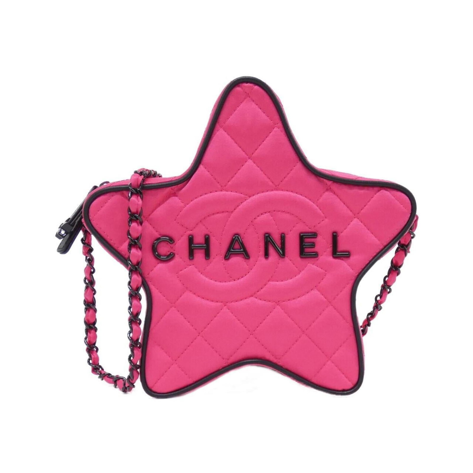 Satin Bag Shoulder Chanel: Satin Bag Shoulder Chanel Satin Bag Shoulder from Chanel features a sleek black satin material, with a compact size perfect for everyday carry. This shoulder bag measures 22.5cm x 22.5cm x 6cm and