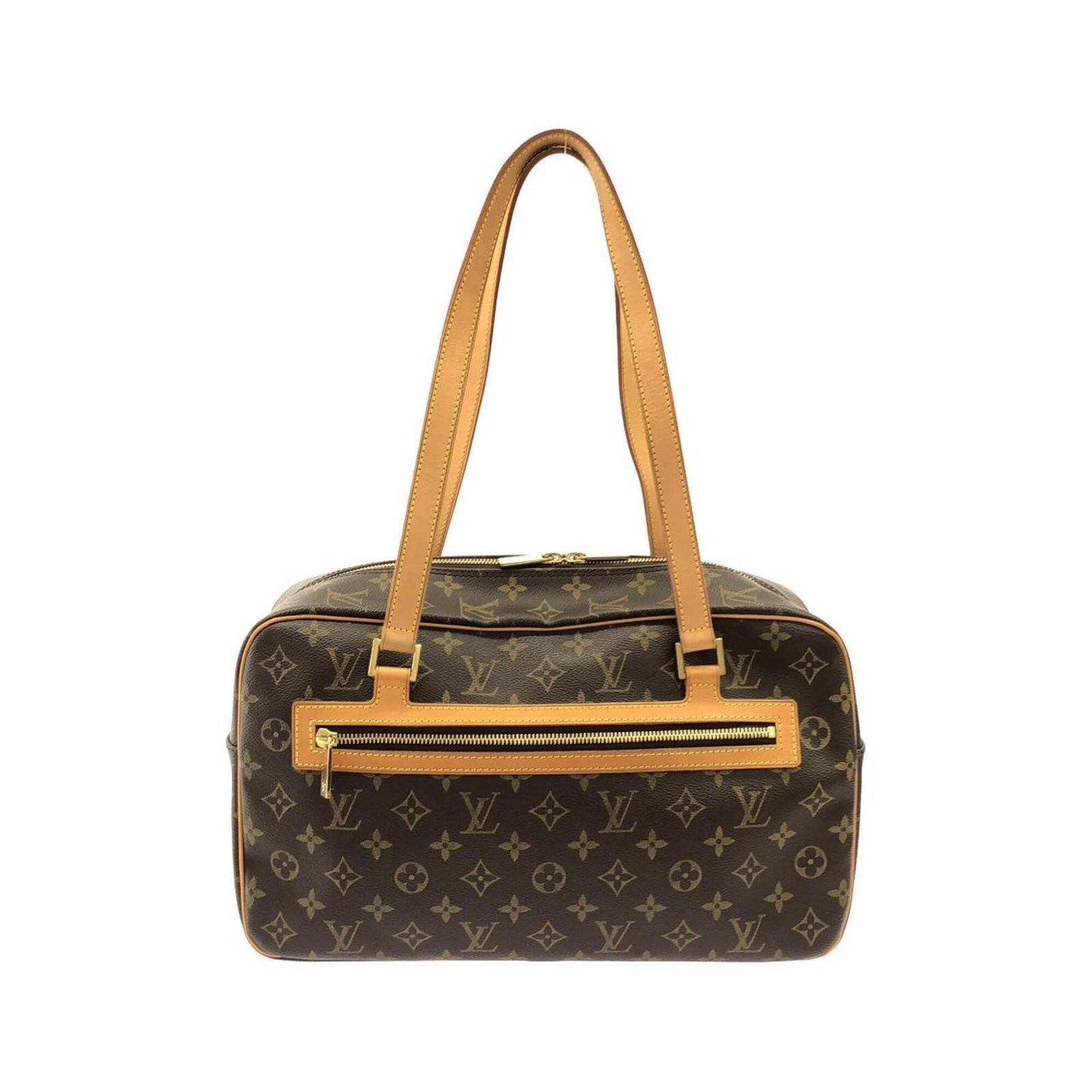 Shoulder bag coated canvas by Louis Vuitton: Shoulder bag coated canvas by Louis Vuitton Coated canvas by Louis Vuitton, featuring a classic design with gold hardware and a signature on the exterior. This shoulder bag measures 22cm x 35.5cm x 10