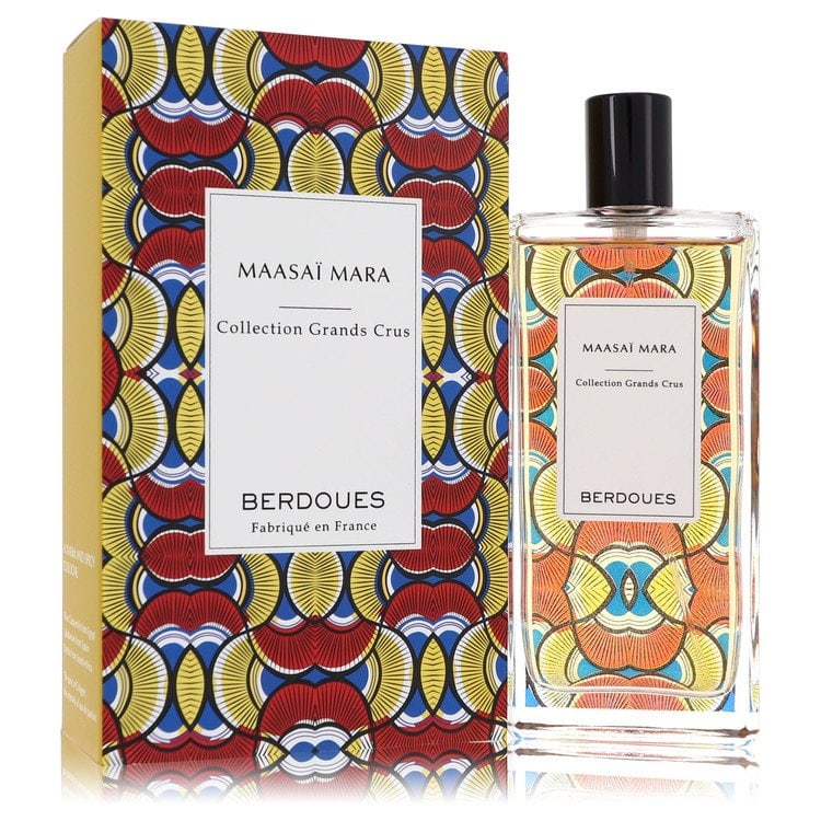 Maasai Mara by Berdoues Eau De Parfum Spray (Unisex) 3.38 oz: Maasai Mara by Berdoues Eau De Parfum Spray (Unisex) 3.38 oz Berdoues Eau De Parfum Spray, Maasai Mara, offers a unique blend of scents. This unisex fragrance comes in a 3.38 oz size and is classified