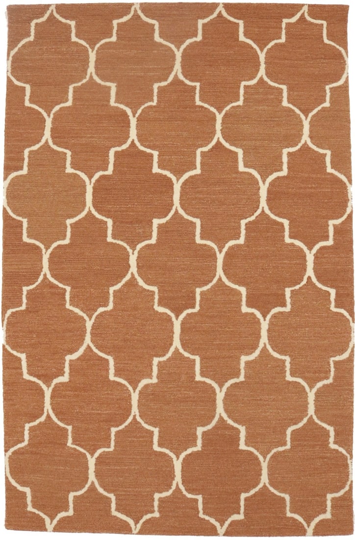 Rust Trellis Design Contemporary 5X8 Hand-Tufted Modern Rug Home Decor Carpet Hand-Knotted (1 of 13)