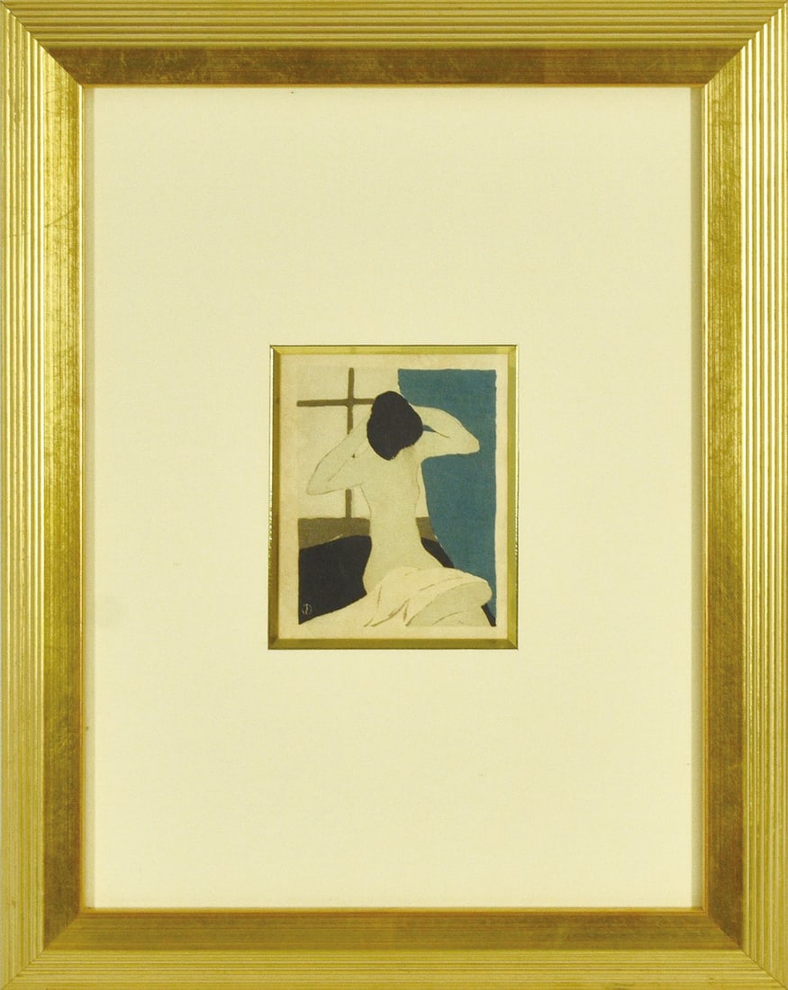 Yumeji Takehisa Japanese Woodblock Print After the Bath 1915 Taisho Art Framed (1 of 10)
