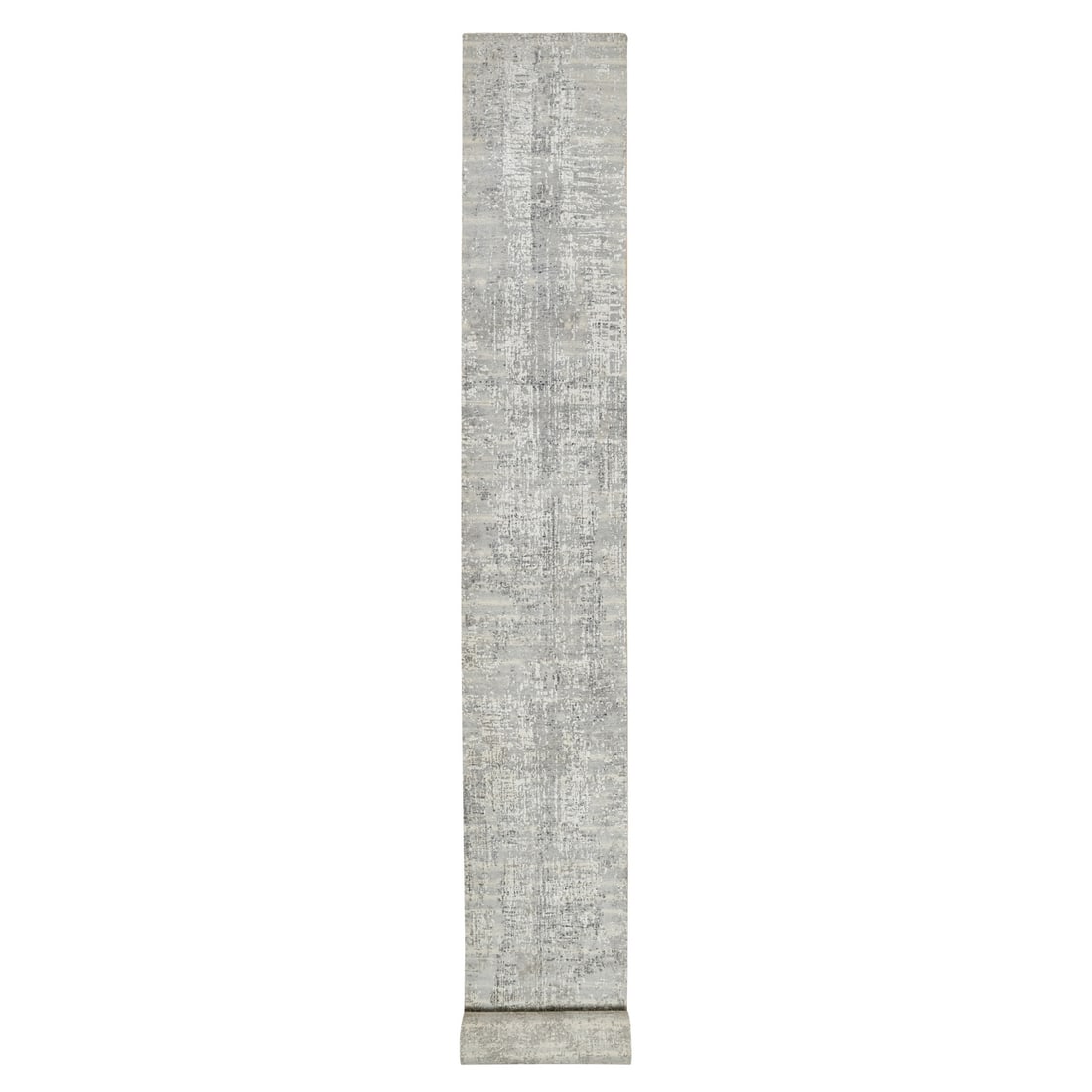 2'7"x28' Gray Modern Undyed Natural Wool Hand Knotted XL Runner Rug (1 of 8)