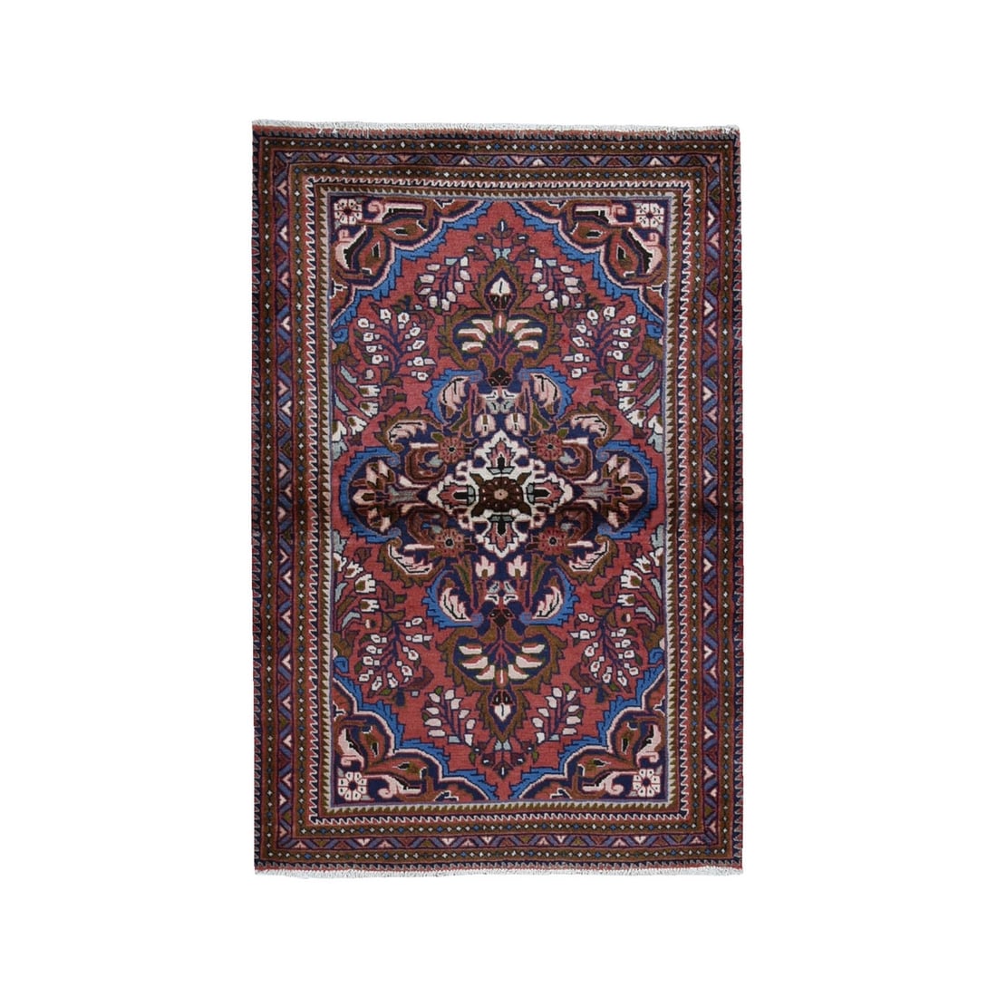 3'6"x5'5" New Farsian Lilihan Pure Wool Hand Knotted Oriental Rug: 3'6"x5'5" New Farsian Lilihan Pure Wool Hand Knotted Oriental Rug New Farsian Lilihan Pure Wool Hand Knotted Oriental Rug measures 3'6" x 5'5". This hand-knotted wool rug features a rectangular field 