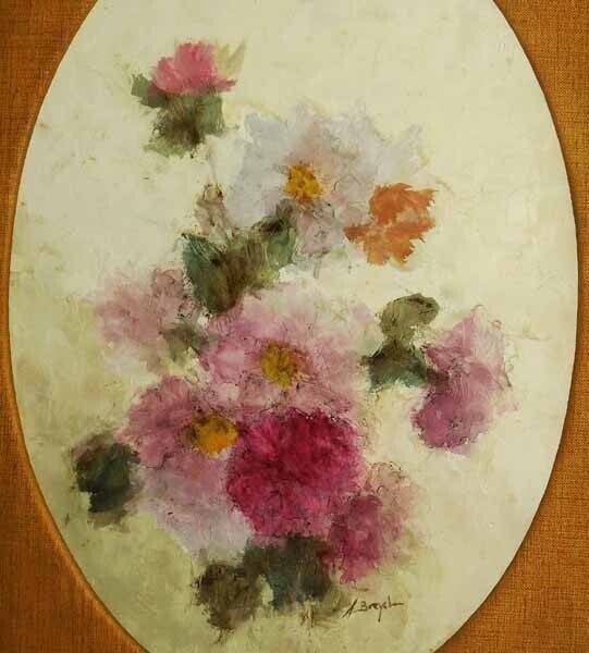 Antonio Breyel Vintage Floral Oil Painting Oval Frame Classic Style Signed: Antonio Breyel Vintage Floral Oil Painting Oval Frame Classic Style Signed Item Specifics: Artist: Antonio Breyel Unit Of Sale: Single Piece Signed By: Antonio Breyel Size: Medium Signed: Yes Period: 