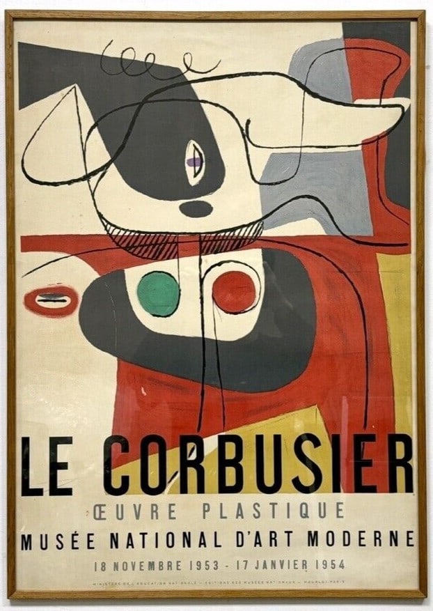Vintage 1954 Original Exhibition Print Lithograph Poster By Le Corbusier (1 of 10)