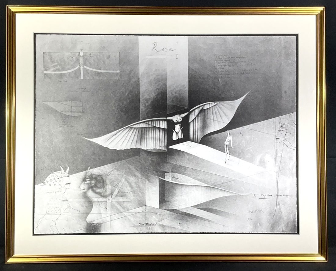 Paul Wunderlich Rosa I 1981 Signed Lithograph of 69 100 Large Framed Art (1 of 10)