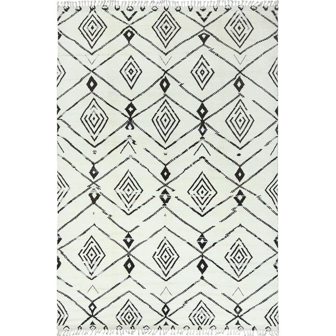 10'x14'4" Ivory Moroccan Berber Wool Hand Knotted Oriental Rug (1 of 12)