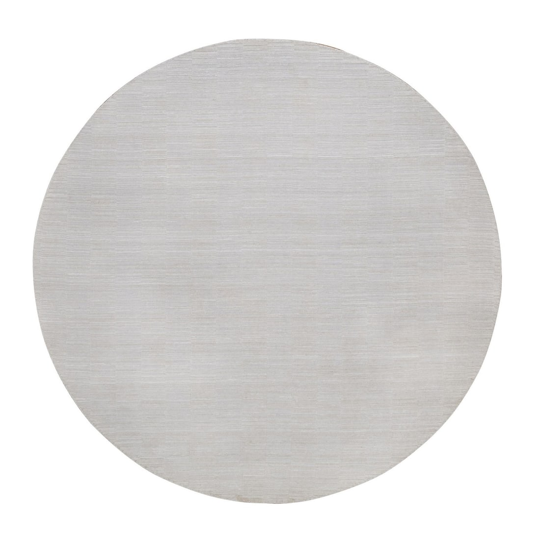 Oriental Round Wool Soft Design Striae Modern Hand Loomed 8'x8: Oriental Round Wool Soft Design Striae Modern Hand Loomed 8'x8 Modern hand loomed wool rug with an Oriental design, measuring 8'0" x 8'0". Made from soft wool and featuring a round field color, this u