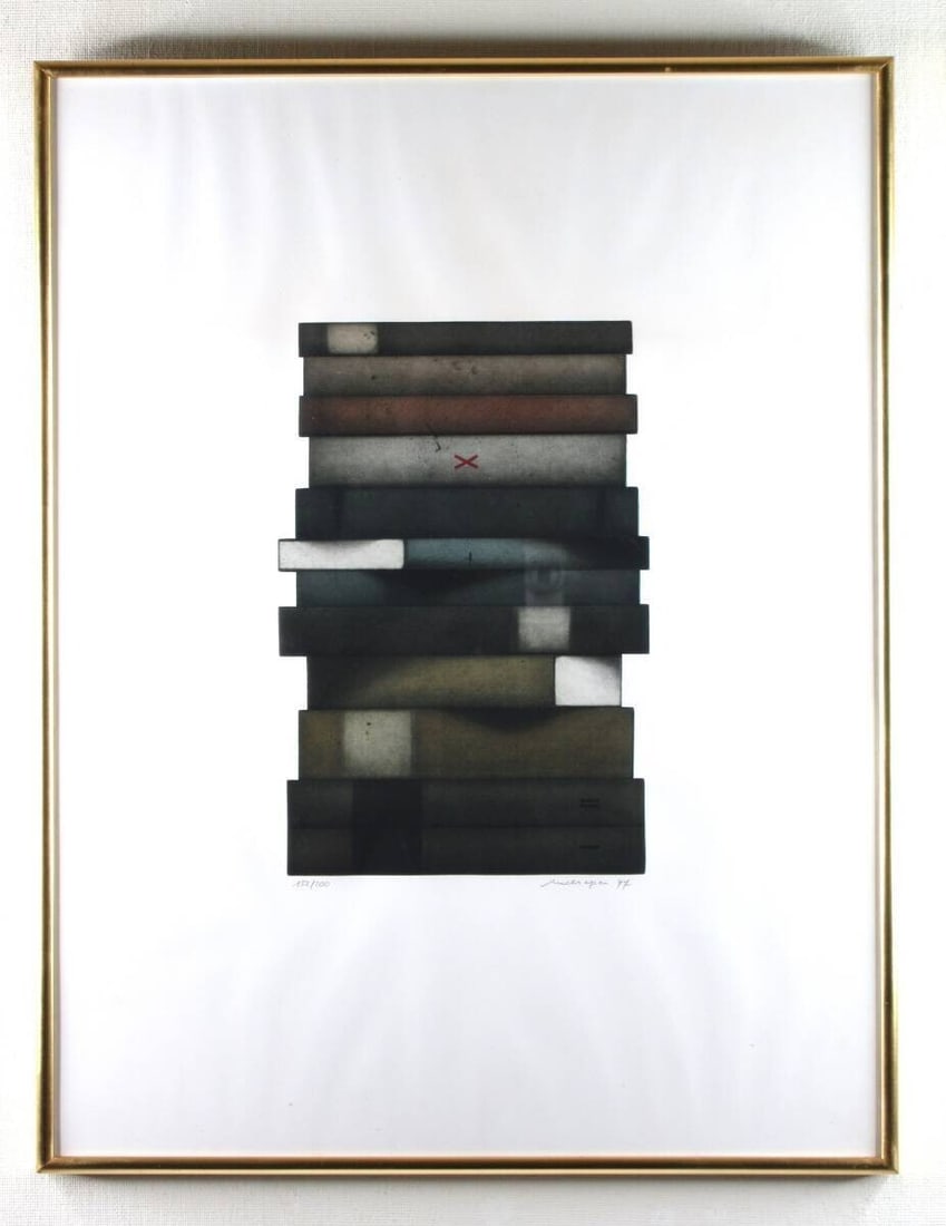 Meckseper Signed Original Etching Pencil Book 1977 Numbered Framed (1 of 4)