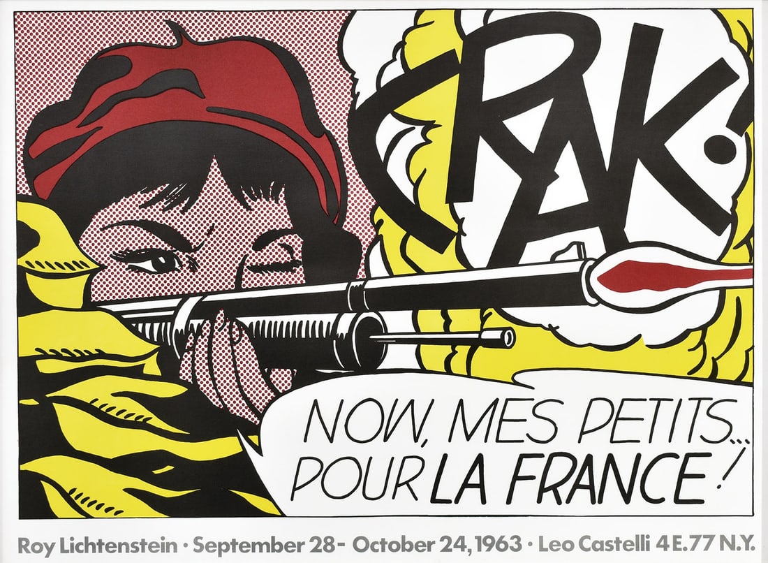 Roy Lichtenstein CRAK 1963 Offset Lithograph Art Poster 2nd Printing (1 of 8)