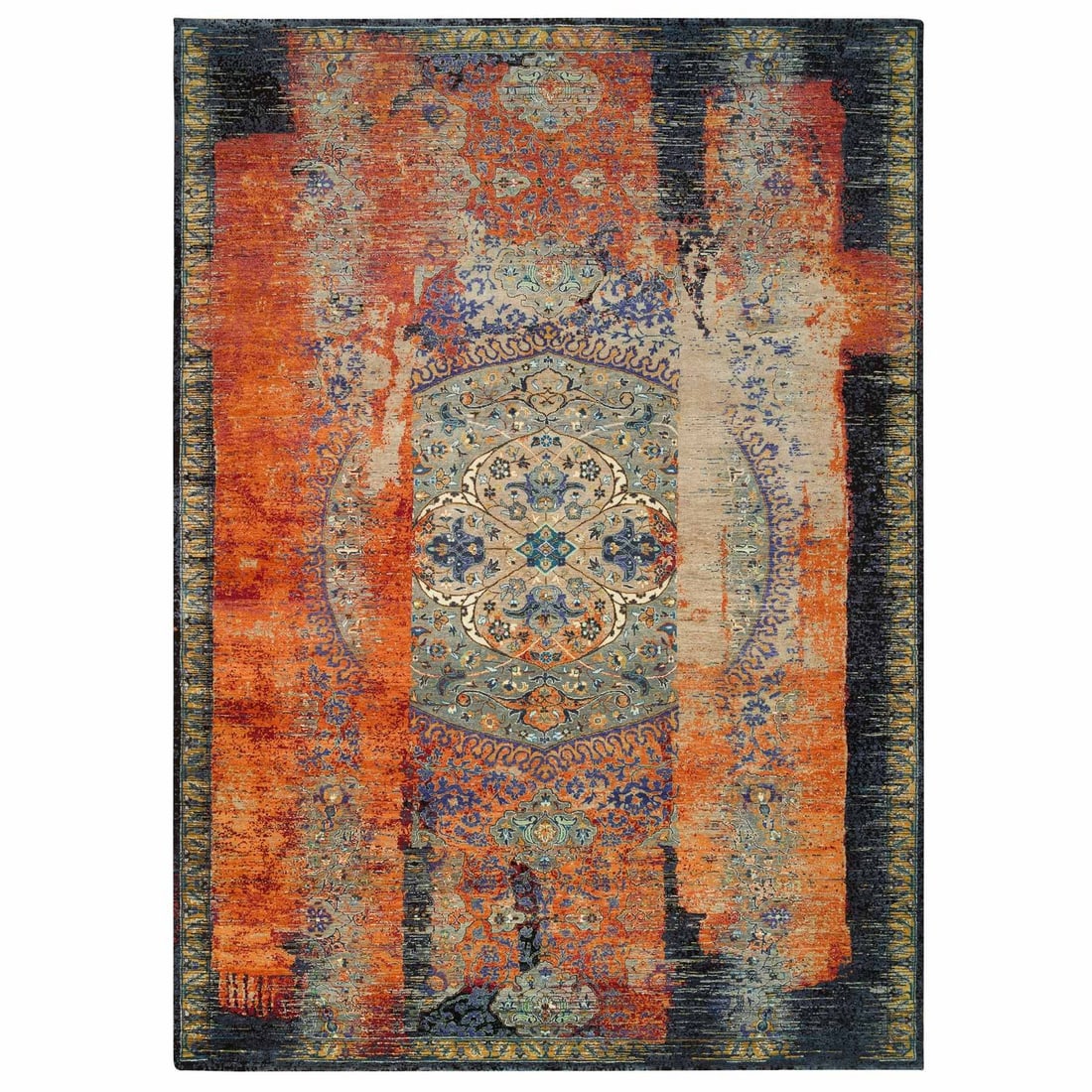 10'2"x14'3" Rust Red Ancient Ottoman Erased Design Hand Knotted Wool Rug: 10'2"x14'3" Rust Red Ancient Ottoman Erased Design Hand Knotted Wool Rug 100% Wool, Rust Red Ottoman-Size Hand-Knotted Rug with Erased Design. Made from high-quality wool, this unique rug boasts a str