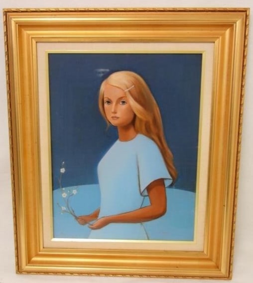 Oil painting of spring girl by Bozena Duda signed in Polish art from 1982.: Oil painting of spring girl by Bozena Duda signed in Polish art from 1982. Item Specifics: Artist: Bozena Duda Unit Of Sale: Single Piece Signed By: Bozena Duda Signed: Yes Size: Medium Material: Canv