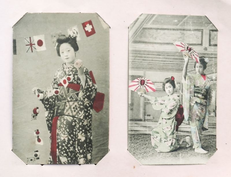 Japanese Meiji Period Bijin Beautiful Postcard Rare Album Antique Women (1 of 4)