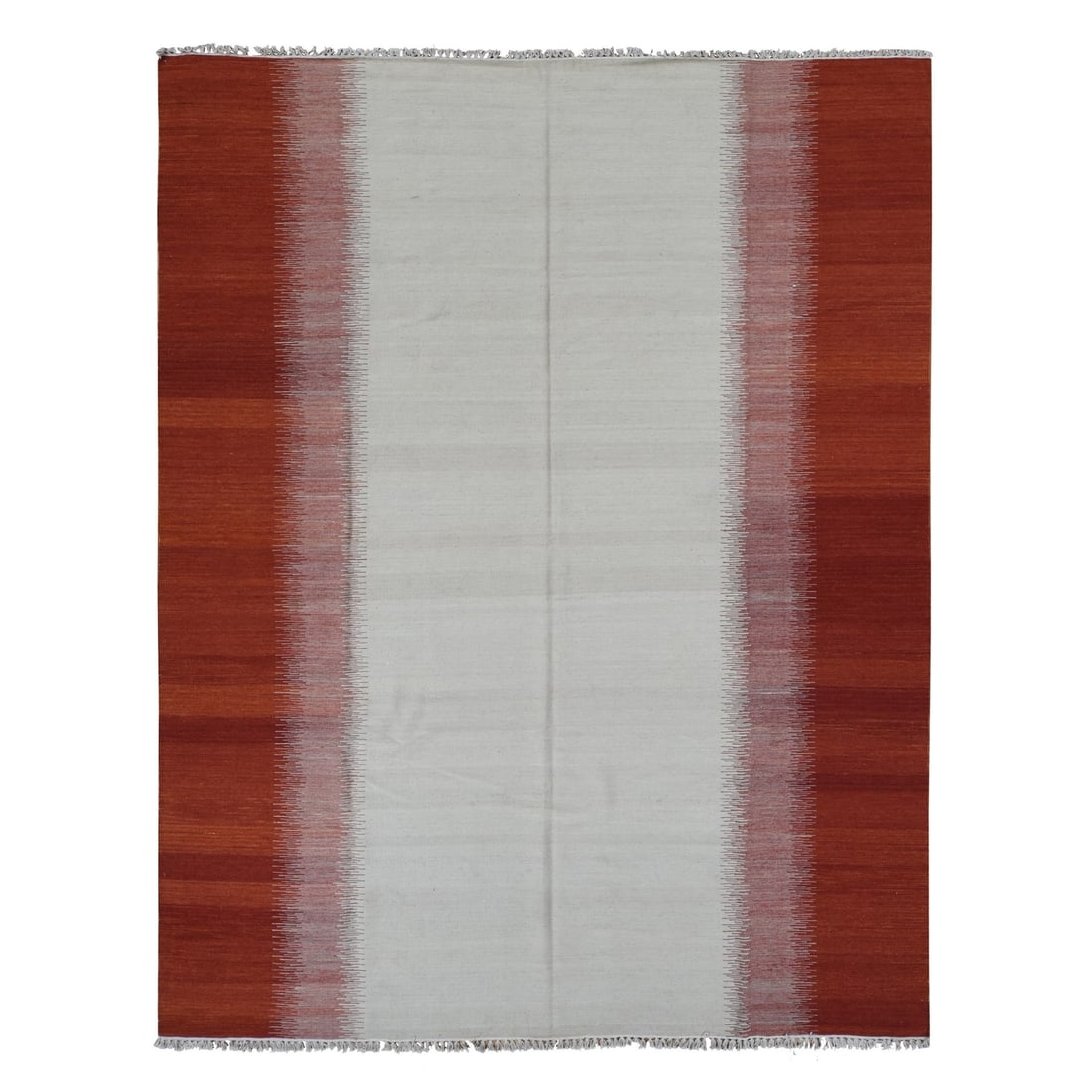 8'x10'2" Ivory 100% Wool Flat Weave Durie Kilim Hand Woven Reversible Rug: 8'x10'2" Ivory 100% Wool Flat Weave Durie Kilim Hand Woven Reversible Rug The Ivory 8'x10'2" Durie Kilim Hand Woven Reversible Wool Rug boasts an elegant, all-over Oriental pattern in a timeless ivory