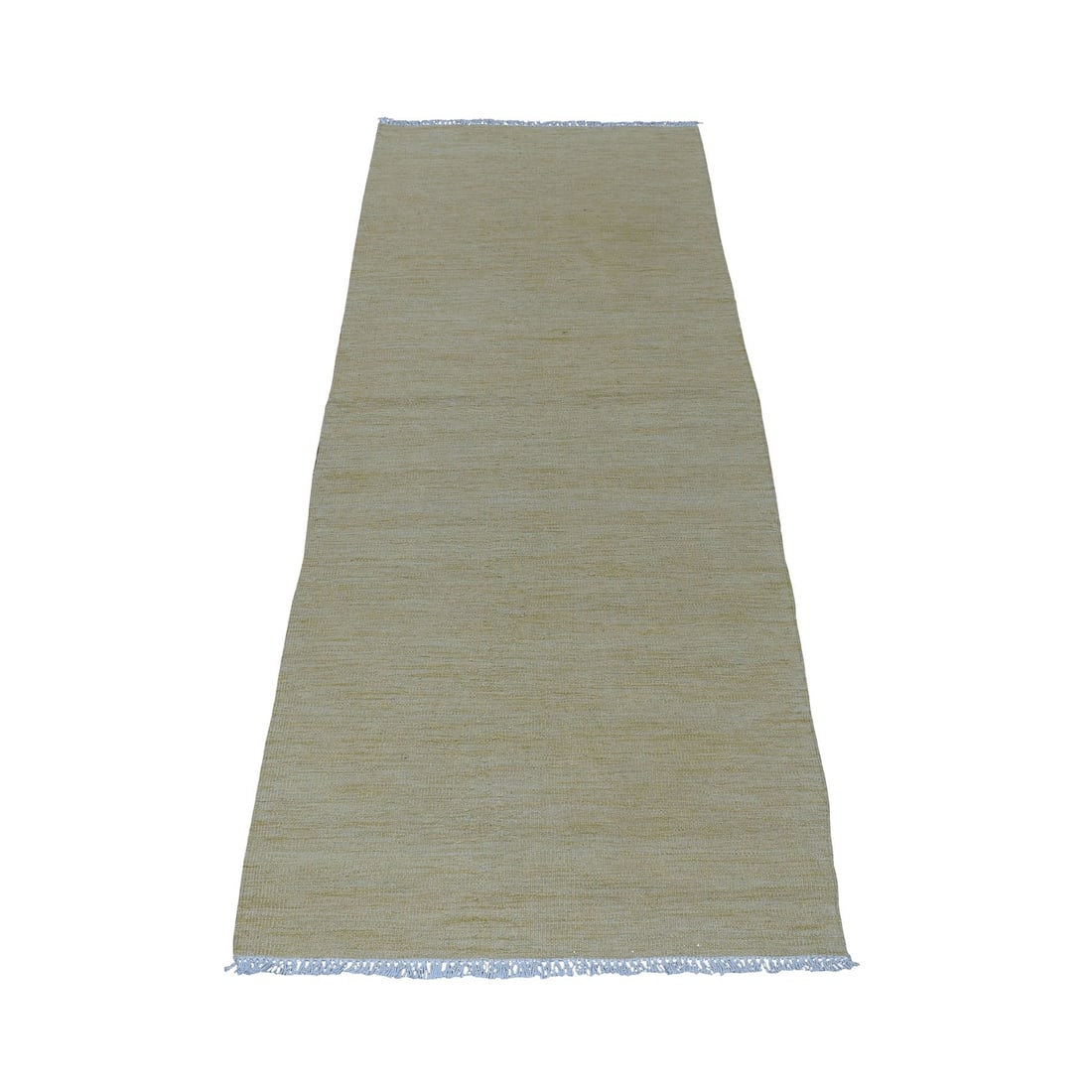 2'6"x6'3" Yellow Shades Flat Weave Kilim Pure Wool Hand Woven Runner Rug (1 of 6)