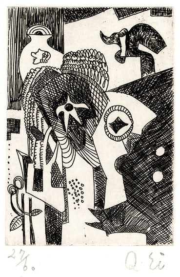 Ei Q Original Copperplate Print Work 50 Etching Limited Edition Stamp Signed: Ei Q Original Copperplate Print Work 50 Etching Limited Edition Stamp Signed Item Specifics: Artist: Ei-Q (Ei Kyu) Subject: Abstract Avant-Garde Material: Copperplate print on paper Style: Japanese Si