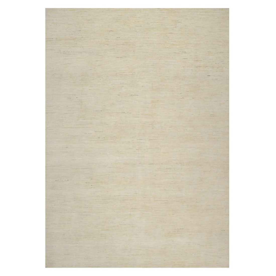 10'x14'1" Ivory Modern Plain Design Lori Buft Pure Wool Hand Knotted Rug: 10'x14'1" Ivory Modern Plain Design Lori Buft Pure Wool Hand Knotted Rug This stunning 10'x14'1" Ivory Modern Plain Design Lori Buft Pure Wool Hand Knotted Rug boasts an elegant, modern aesthetic with